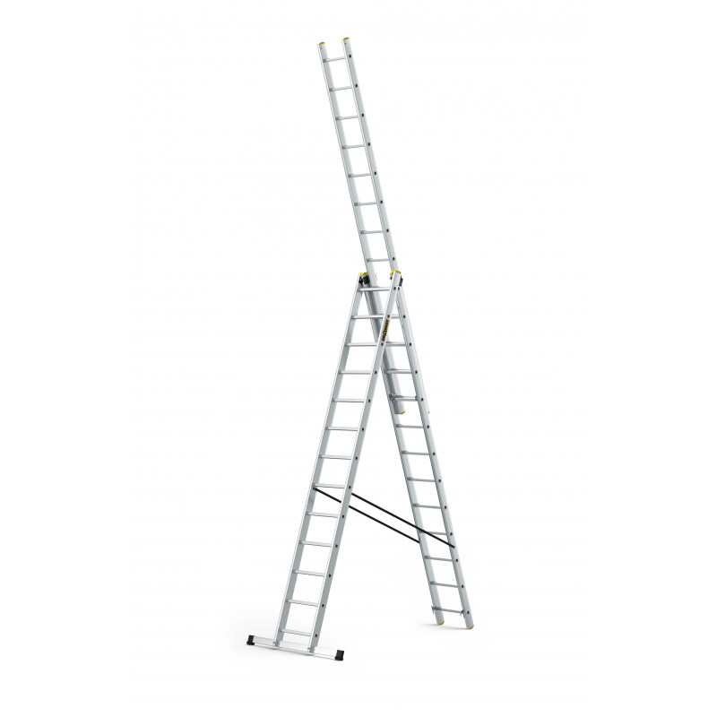 3x13 ALUMINUM PRESS-FORMED MULTI-PURPOSE THREE-SECTION LADDER 150 KG